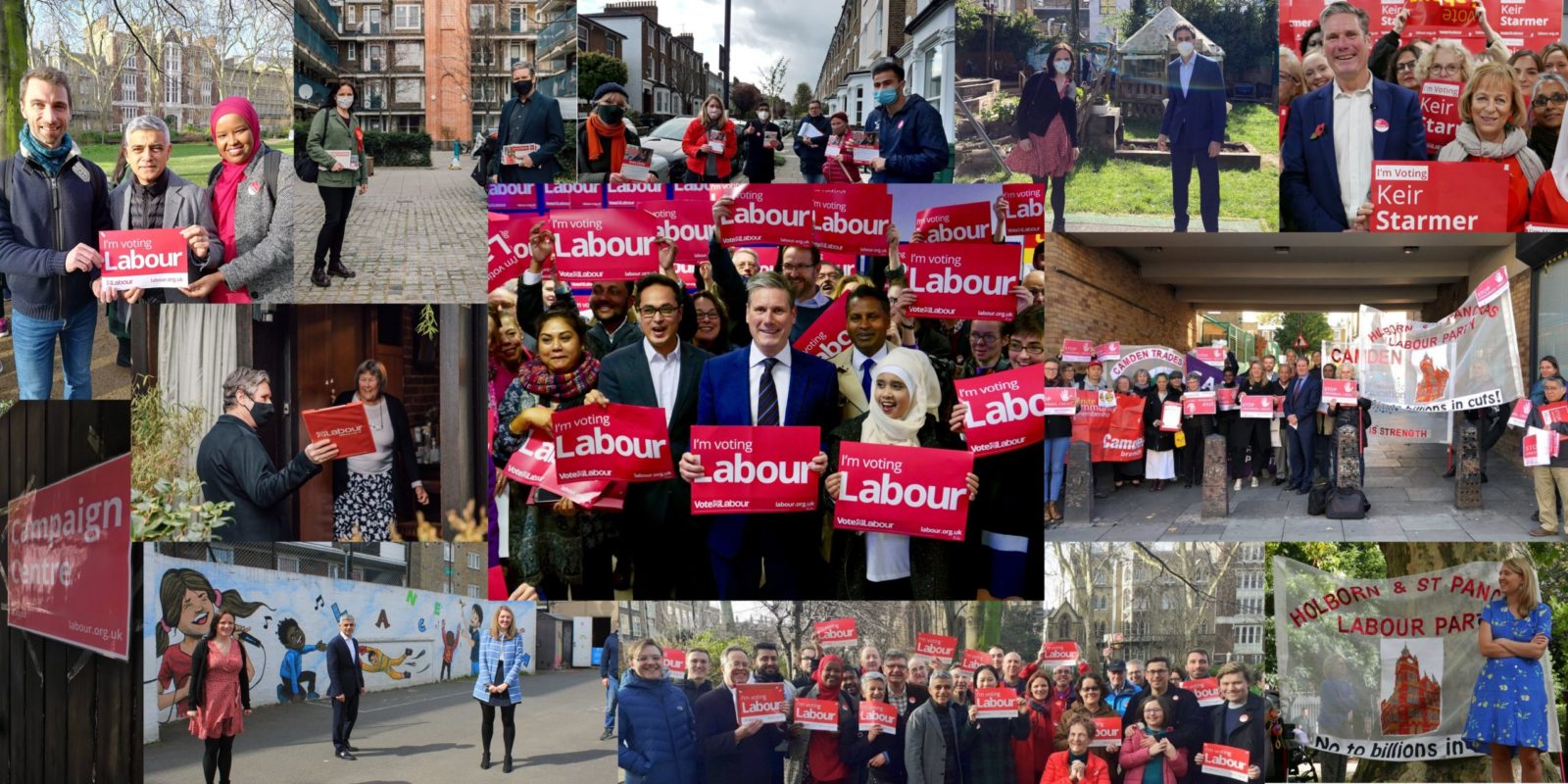 Holborn & St. Pancras Labour Party collage - COVID and pre-COVID